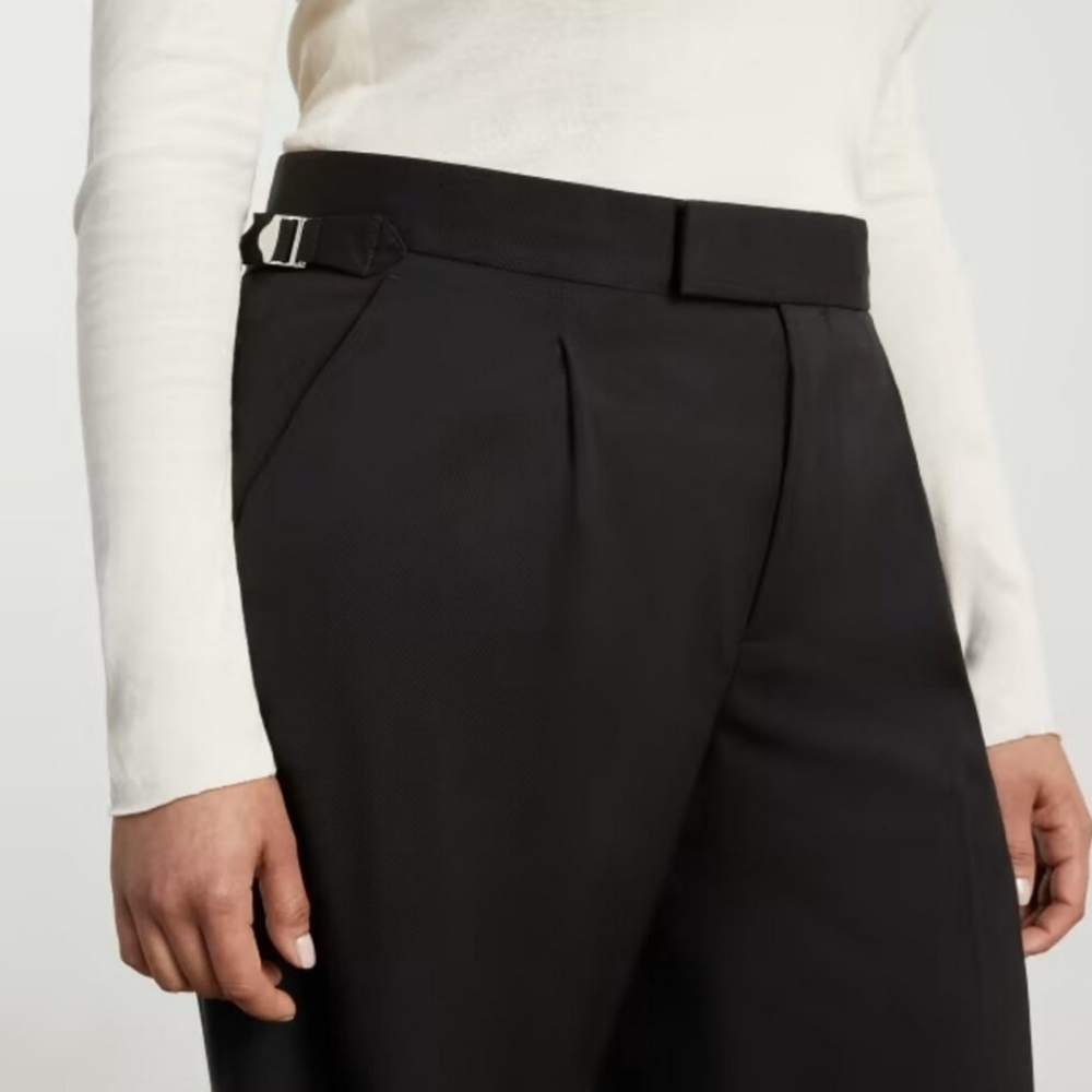 Everlane The ’80s Italian Wool Wide Leg Pant - Black - Size 6 - Picture 8 of 10